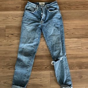 Free People Torn Mom Jeans